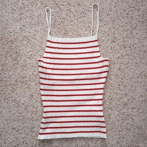 H&M Red & White Stripe Tank Top